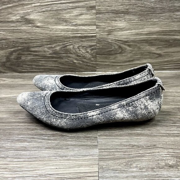 Calvin Klein Jean Women's Pointed Toe Grey‎ Acid Wash Flats Shoe Size 7.5 - Picture 3 of 8